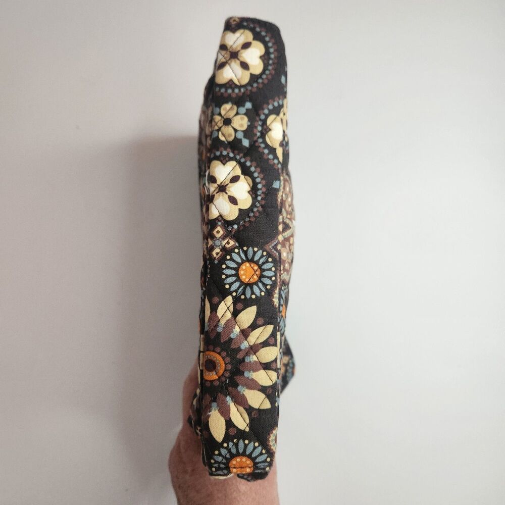 Vera Bradley Floral Canyon Pattern Crossbody Purse Bag Brown  6.5" x 9.5" x 1.5" - Picture 8 of 16